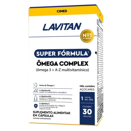 Ômega 3 + A-Z Multivitamínico Lavitan Ômega Complex 30 Cápsulas